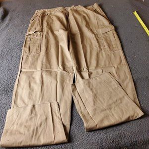KingSize Cargo Pants Big Tall Mens Size 3XL 38L Tan Beige Cotton Chino Khaki